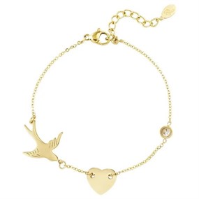 Armbånd m. cz - Guld
