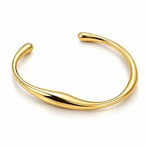 Ligne åben armring - guld