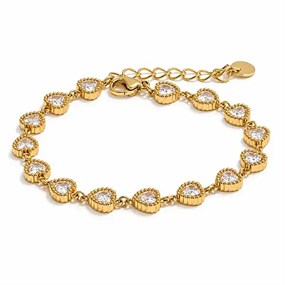 Amour armbånd med små hjerter - guld