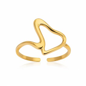 Ligne organisk ring i guld