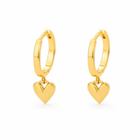 Amour hjerteøreringe i guld