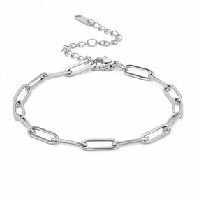 Élan paperclip-armbånd i sølv
