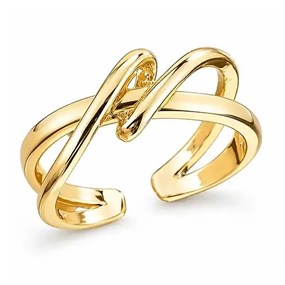 Ruban krydset ring - guld