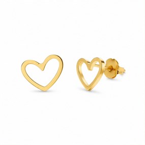 Amour klassiske hjerteørestikker i guld