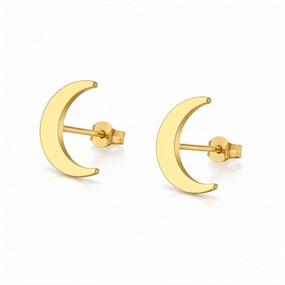 Luna halvmåneørestikker i guld