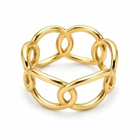 Anneau ring med ovale led - guld