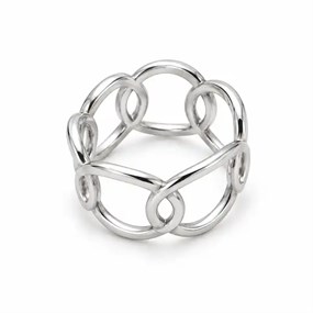 Anneau ring med ovale led - sølv