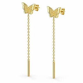 Papillon sommerfugleøreringe - guld