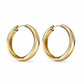 Classique kraftige hoops i guld