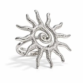 Soleil ring med solmotiv - sølv