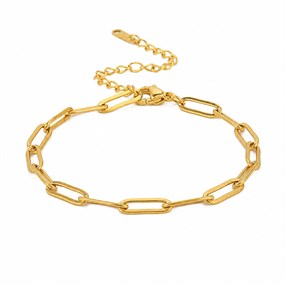 Élan paperclip-armbånd i guld