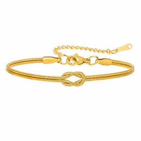 Infini knudearmbånd i guld