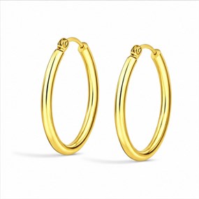 Ellipse lange ovale hoops i guld