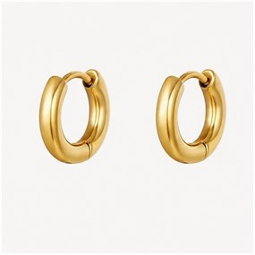 Élan små hoops i guld