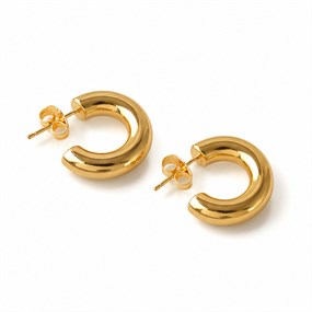 Volume dobbelte hoops i guld