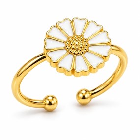 Marguerit åben blomsterring - guld