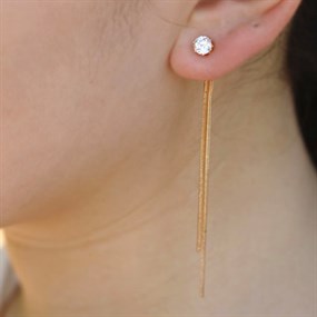 Enkle øreringe - Guldfarvede